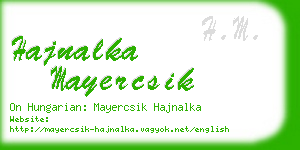 hajnalka mayercsik business card